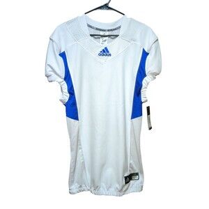 Adidas Techfit Football Jersey M Men’s Team Hyped White Blue Authentic Mesh